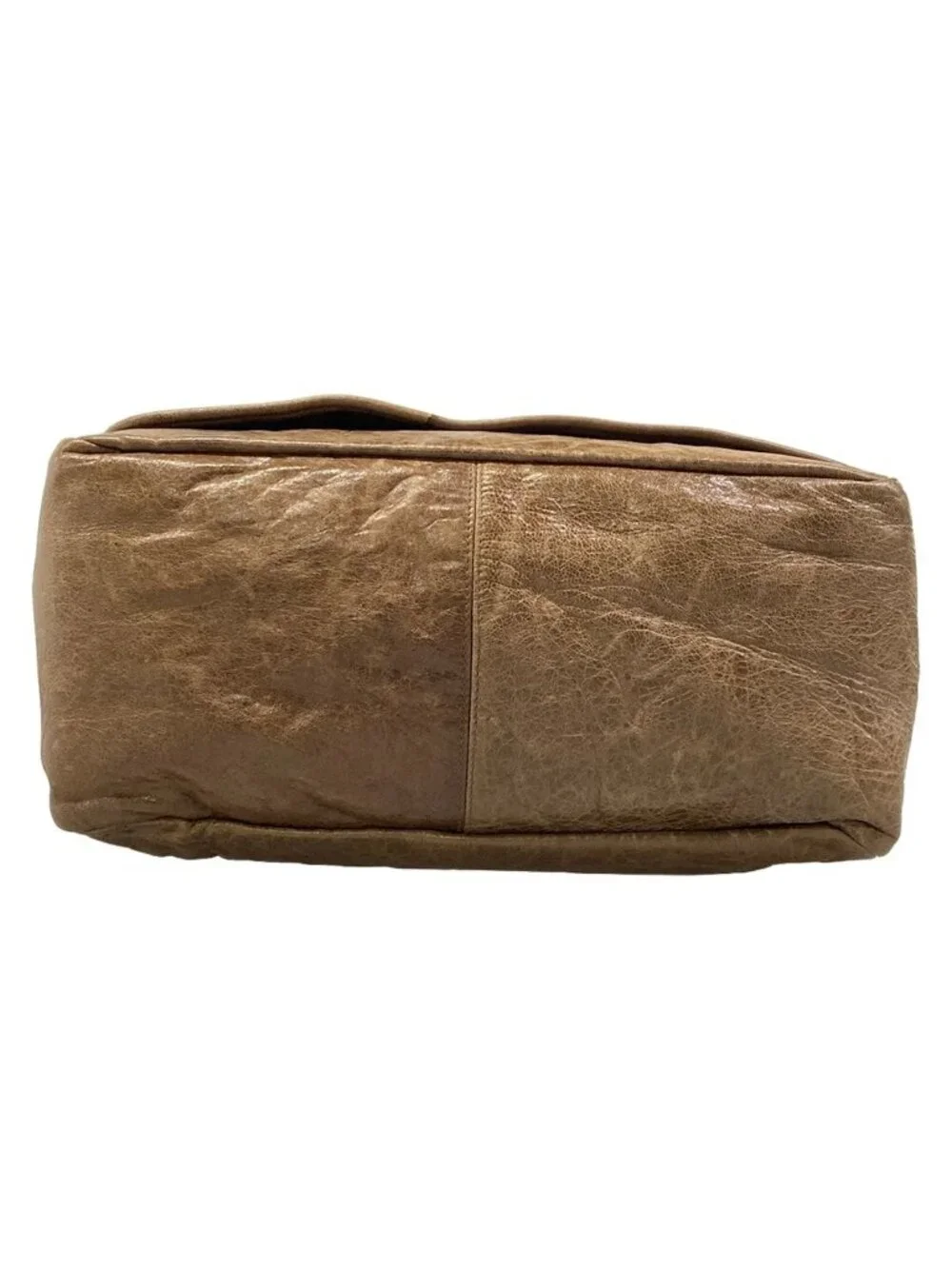Balenciaga Shoulder Bag the Besace Dark Brown Leather